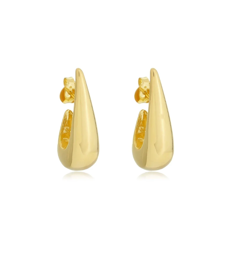 Brinco Gota Banhado a Ouro