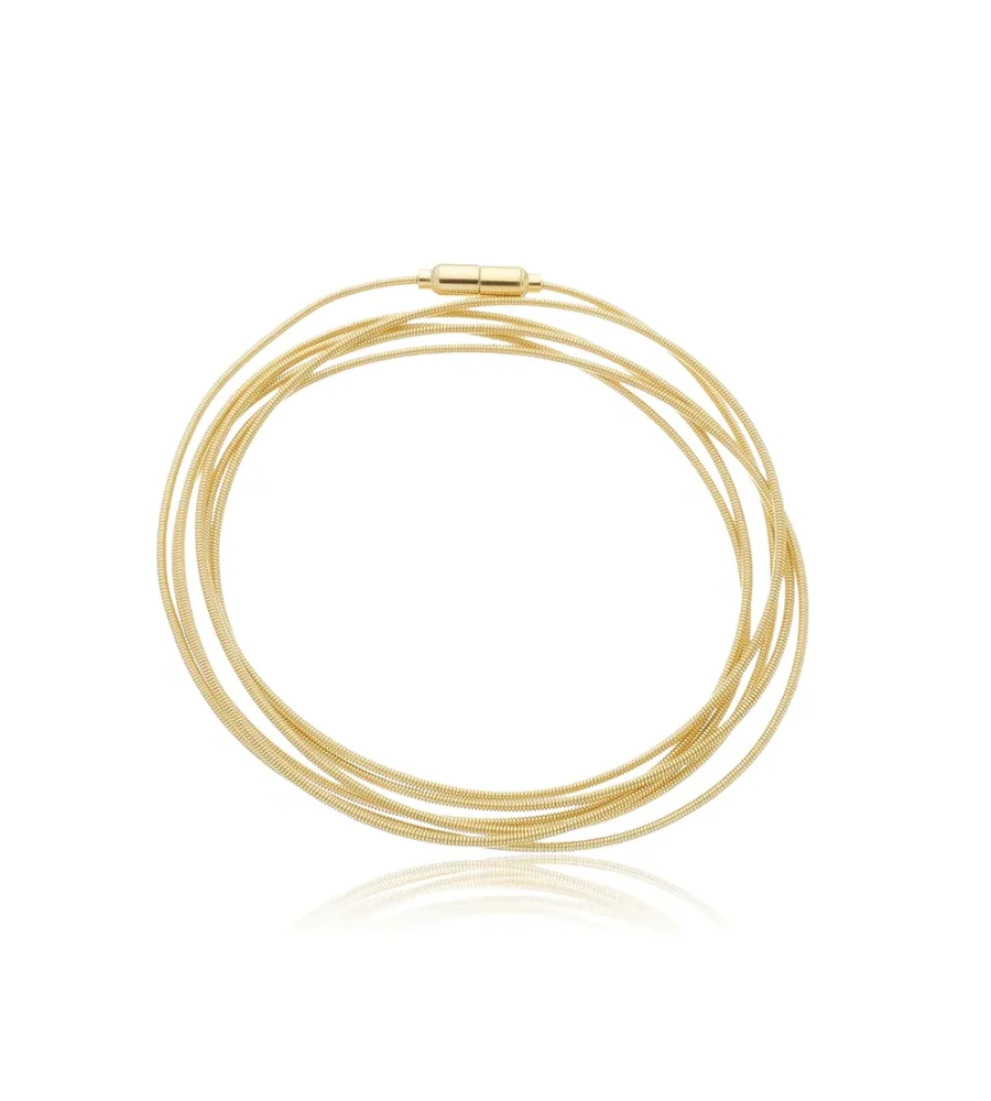 Pulseira Corda de Violão Banhado a Ouro